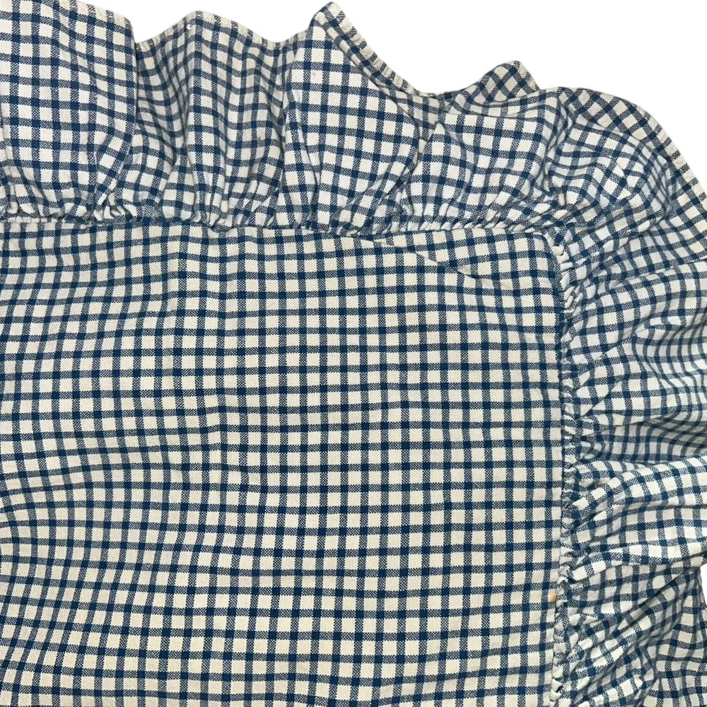 Ralph Lauren vintage blue white gingham check plaid ONE standard pillow sham